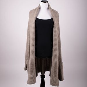 J.Crew Open Shawl Collar Wool Blend Cozy Cardigan